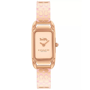 COACH Cadie Rose Gold-Tone Dial Enamel Bangle Bracelet Watch 17.5x28.5mm - 14504194