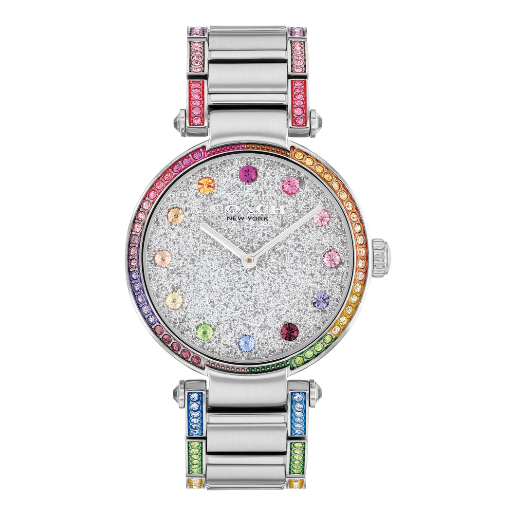 COACH Cary Rainbow Crystal Accents and Stainless Steel Bracelet Watch 34mm - 14504270