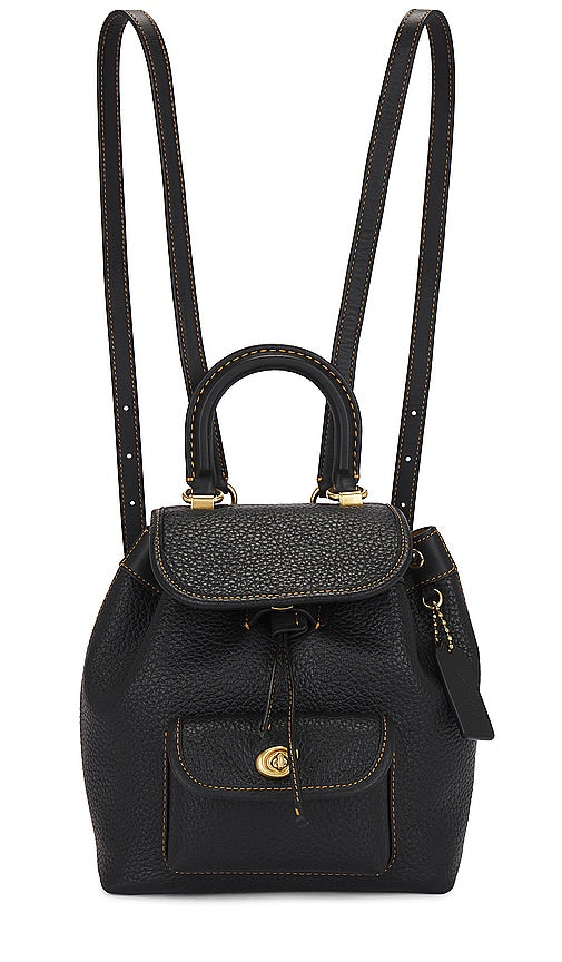 Coach Leather Rya Backpack 21 in Black