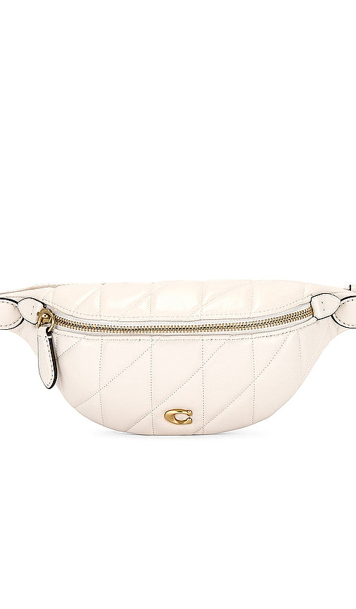 Coach Quilted Pillow Leather Essential Belt Bag in White