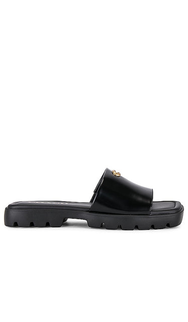 Coach Florence Sandal in Black | Black Flat Sandals for Women