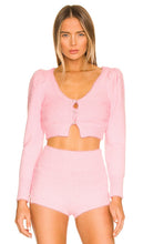 Camila Coelho Genevieve Pearl Cardigan in Pink