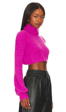 Camila Coelho Cesare Cropped Sweater in Fuchsia