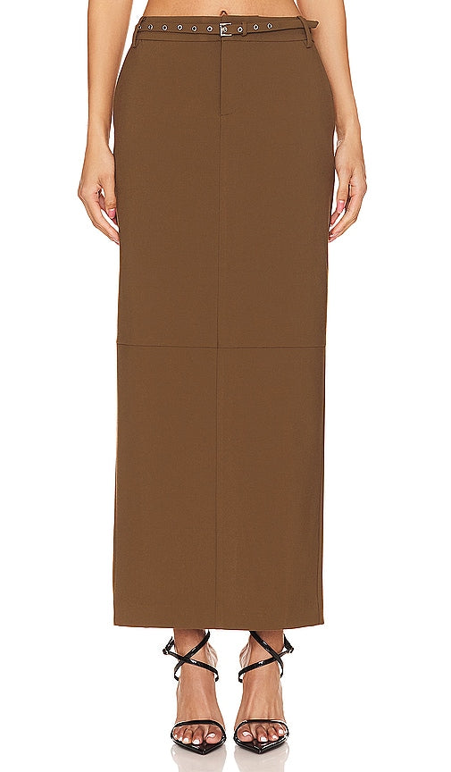 Camila Coelho Jordana Maxi Skirt in Olive
