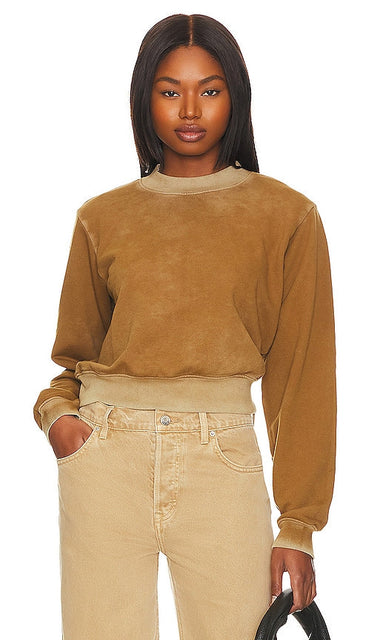 COTTON CITIZEN Milan Crew Sweatshirt in Brown - Sweat-shirt ras du cou CITIZEN Milan en marron - 棕色棉质 CITIZEN Milan Crew 运动衫 - COTTON CITIZEN Milan Crew Sweatshirt in Braun - COTTON CITIZEN 밀란 크루 스웻셔츠브라운 색상 - Felpa girocollo COTTON CITIZEN Milan in marrone