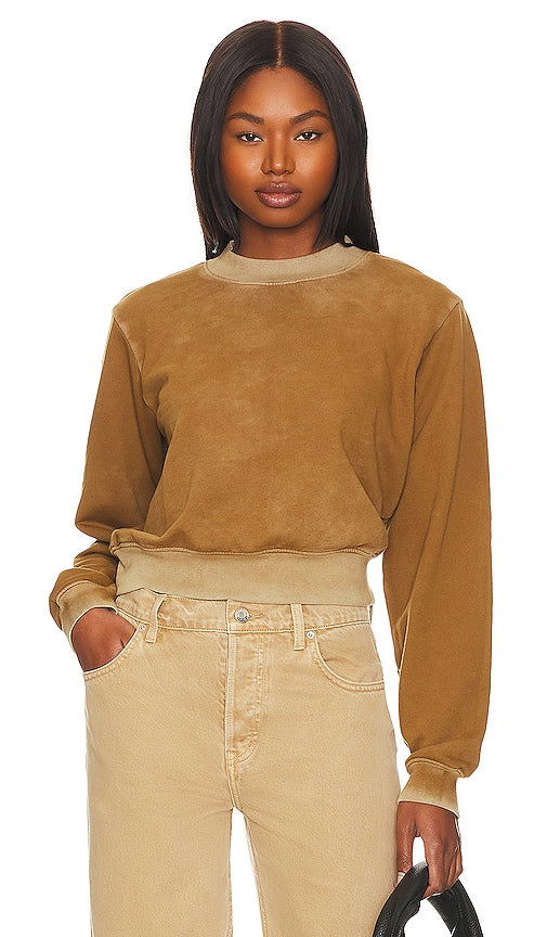 COTTON CITIZEN Milan Crew Sweatshirt in Brown - Sweat-shirt ras du cou CITIZEN Milan en marron - 棕色棉质 CITIZEN Milan Crew 运动衫 - COTTON CITIZEN Milan Crew Sweatshirt in Braun - COTTON CITIZEN 밀란 크루 스웻셔츠브라운 색상 - Felpa girocollo COTTON CITIZEN Milan in marrone