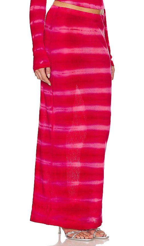 COTTON CITIZEN The Rio Maxi Skirt in Fuchsia