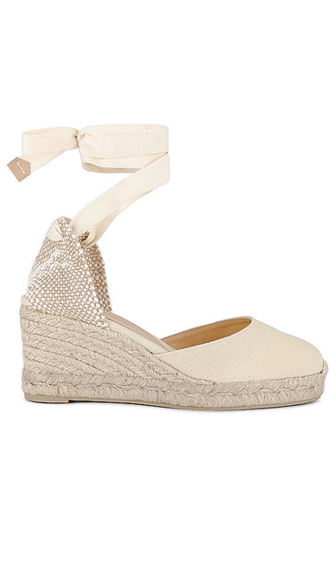 Castaner Carina Wedge in Ivory | Ivory  Sandal Espadrilles for Women