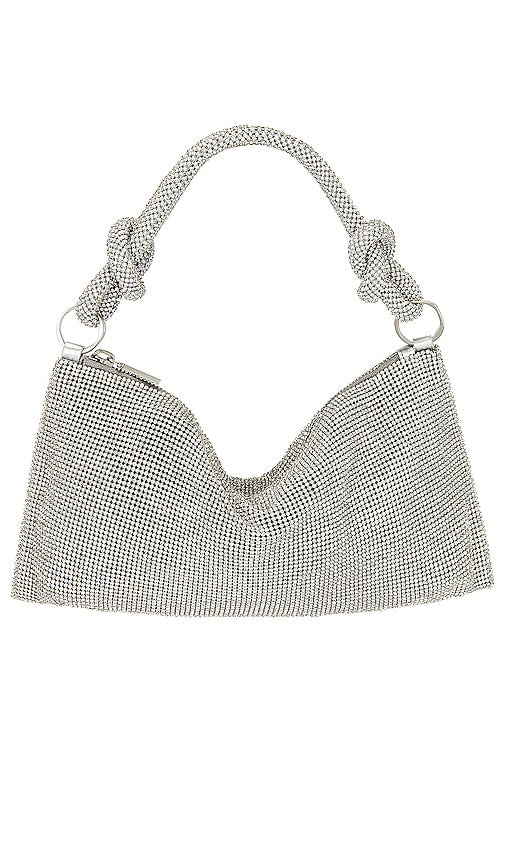 Cult Gaia Hera Nano Shoulder Bag in Metallic Silver