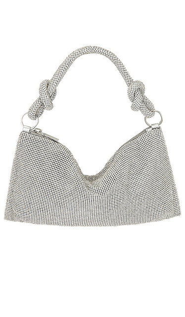 Cult Gaia Hera Nano Shoulder Bag in Metallic Silver