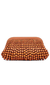 Cult Gaia Nia Clutch in Brown