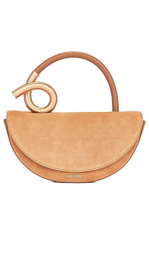 Cult Gaia Azariah Top Handle Bag in Tan