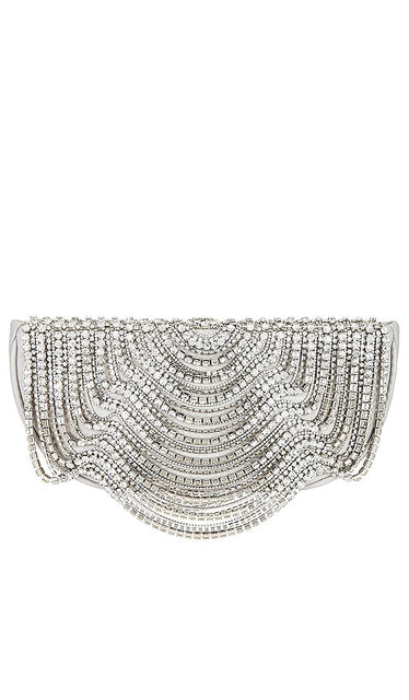 Cult Gaia Lael Clutch in Metallic Silver