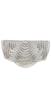 Cult Gaia Lael Clutch in Metallic Silver