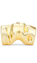 Cult Gaia Scrunch Clutch in Metallic Gold