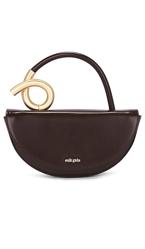 Cult Gaia Azariah Top Handle Bag in Chocolate