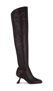 Cult Gaia Wade Boot in Brown | Espresso Heeled Boots for Women