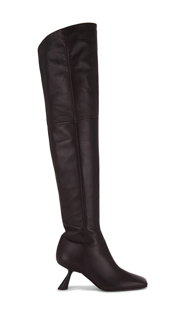 Cult Gaia Wade Boot in Brown | Espresso Heeled Boots for Women