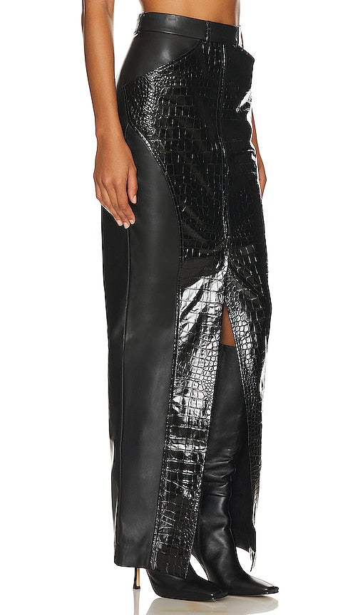CULTNAKED Instinct Faux Leather Skirt in Black