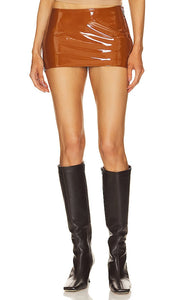 CULTNAKED Mini Mini Skort in Brown - Mini-jupe CULTNAKED en marron - CULTNAKED 棕色迷你迷你裙裤 - CULTNAKED Mini Mini-Skort in Braun - CULTNAKED 미니 미니 스커트 브라운 색상 - Mini mini gonna CULTNAKED in marrone