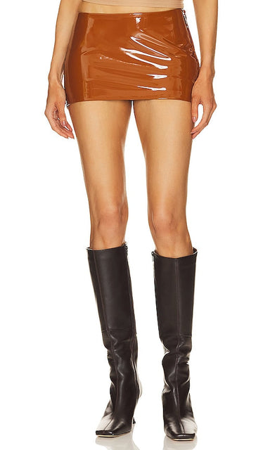 CULTNAKED Mini Mini Skort in Brown - Mini-jupe CULTNAKED en marron - CULTNAKED 棕色迷你迷你裙裤 - CULTNAKED Mini Mini-Skort in Braun - CULTNAKED 미니 미니 스커트 브라운 색상 - Mini mini gonna CULTNAKED in marrone