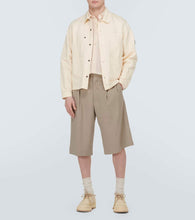 C.P. Company Single-breasted cotton and linen overshirt