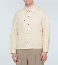 C.P. Company Single-breasted cotton and linen overshirt