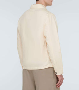 C.P. Company Single-breasted cotton and linen overshirt