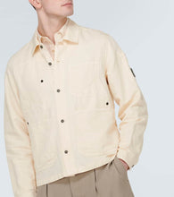 C.P. Company Single-breasted cotton and linen overshirt