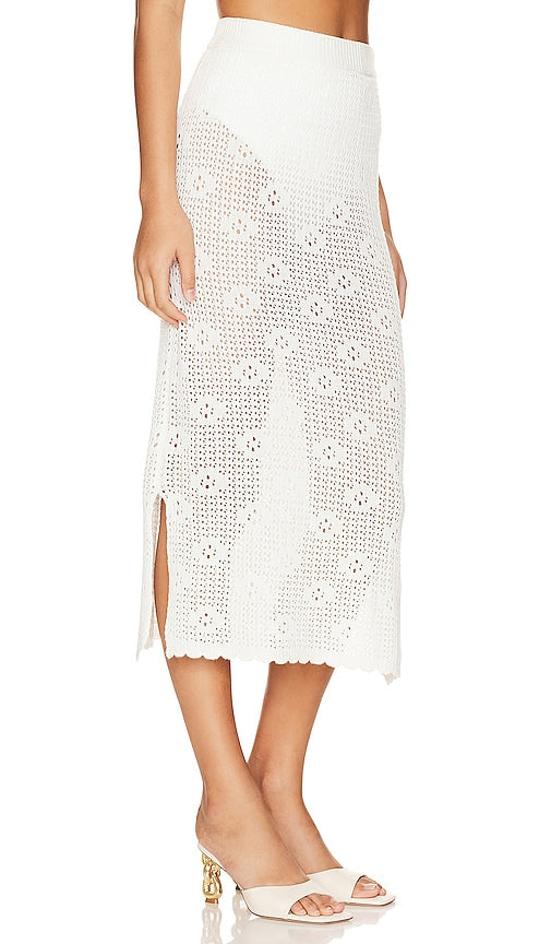 Callahan Camila Midi Skirt in White