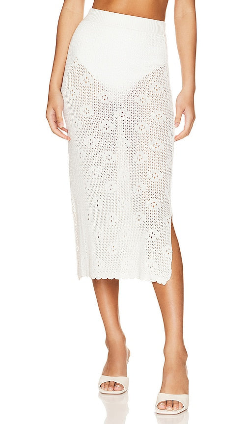 Callahan Camila Midi Skirt in White - Callahan - Jupe mi-longue Camila en blanc - Callahan Camila 白色中长半身裙 - Callahan Camila Midirock in Weiß - Callahan Camila 미디 스커트 - Gonna midi Callahan Camila in bianco