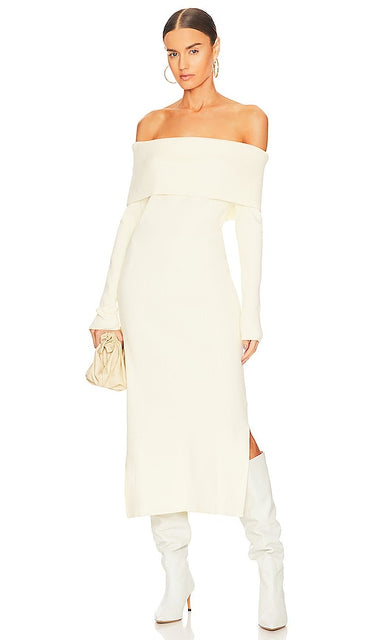 Callahan Marie Maxi Dress in Cream - Robe longue Callahan Marie en crème - Callahan Marie 奶油色长裙 - Callahan Marie Maxikleid in Creme - Callahan Marie 맥시 드레스 - Abito lungo Callahan Marie color crema