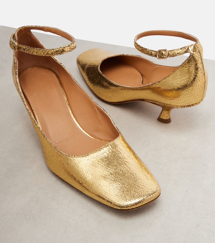 Calvin Klein Collection Anna metallic leather pumps
