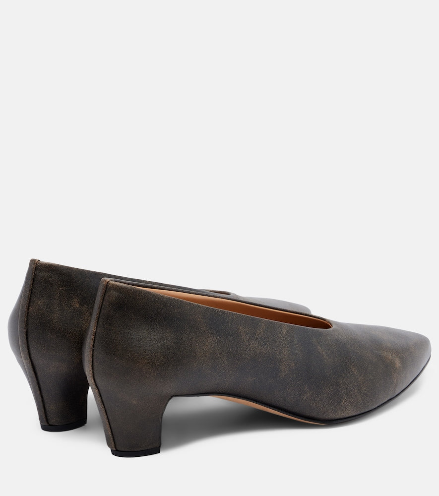 Calvin Klein Collection Bri leather pumps (Black) - Mid Heel Pumps
