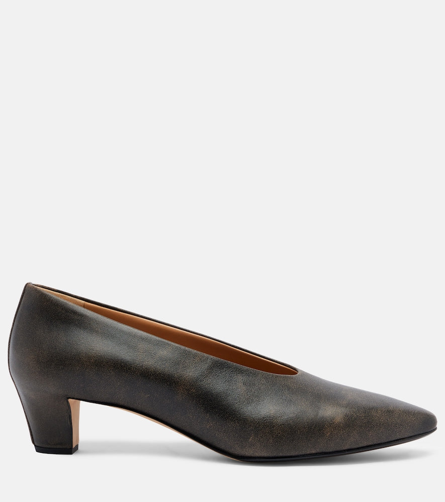 Calvin Klein Collection Bri leather pumps (Black) - Mid Heel Pumps