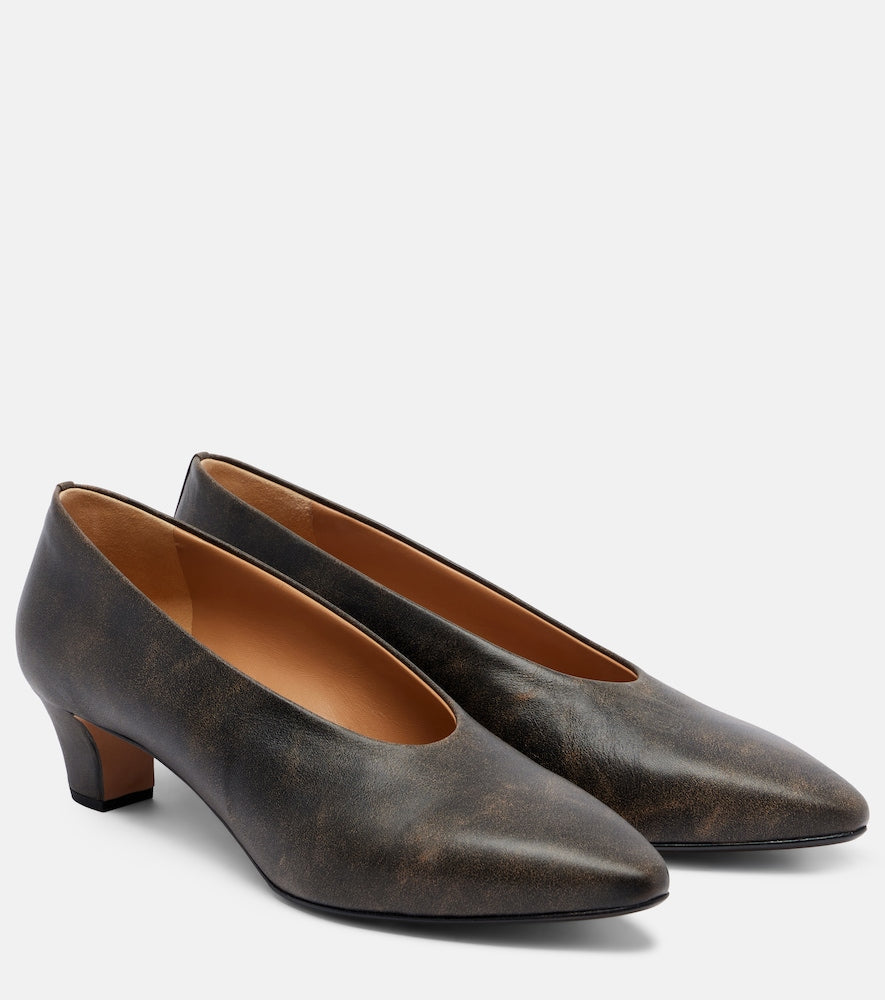 Calvin Klein Collection Bri leather pumps (Black) - Mid Heel Pumps