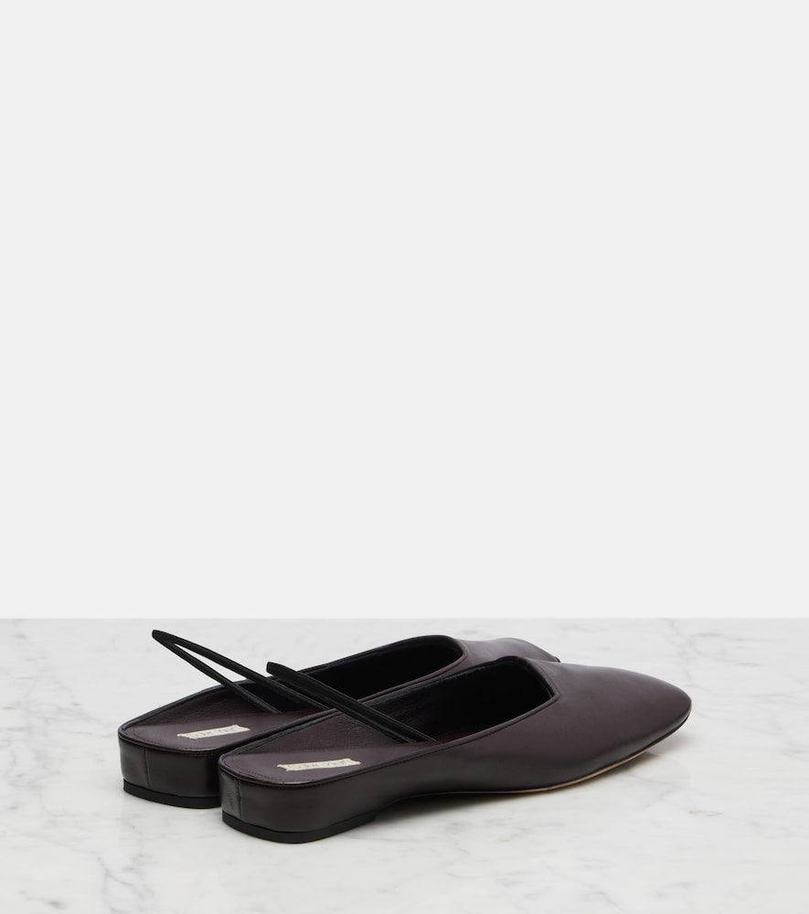 Calvin Klein Collection Kate leather slingback flats (Black) - Ballerina Flats