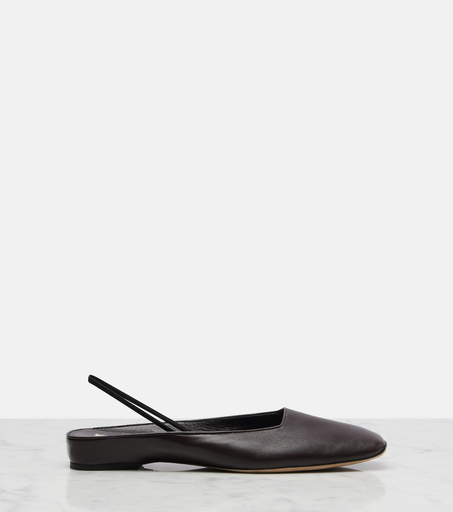 Calvin Klein Collection Kate leather slingback flats (Black) - Ballerina Flats