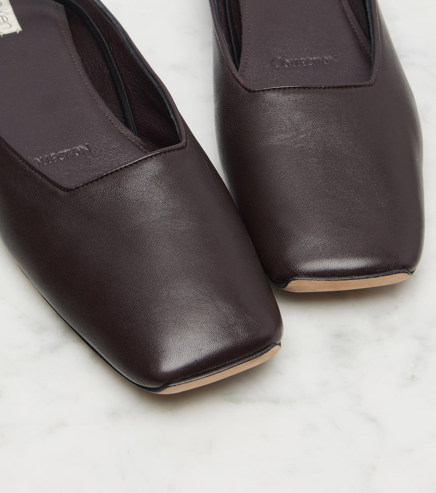 Calvin Klein Collection Kate leather slingback flats (Black) - Ballerina Flats