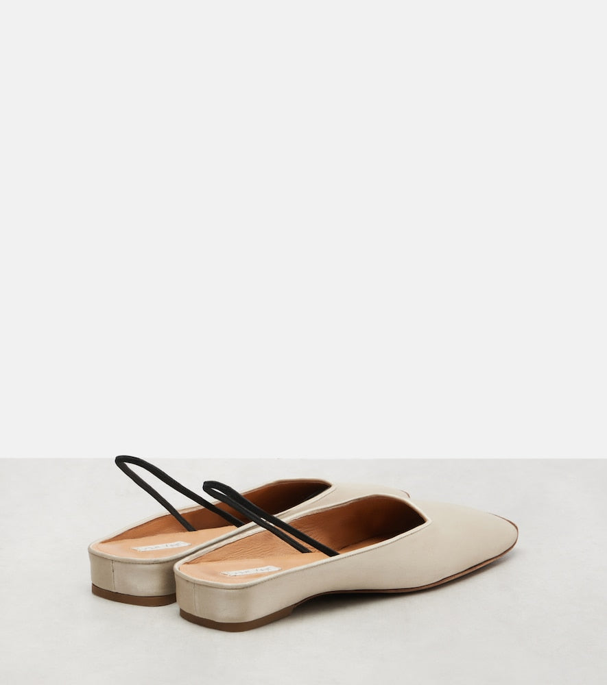 Calvin Klein Collection Kate leather slingback flats (White) - Ballerina Flats