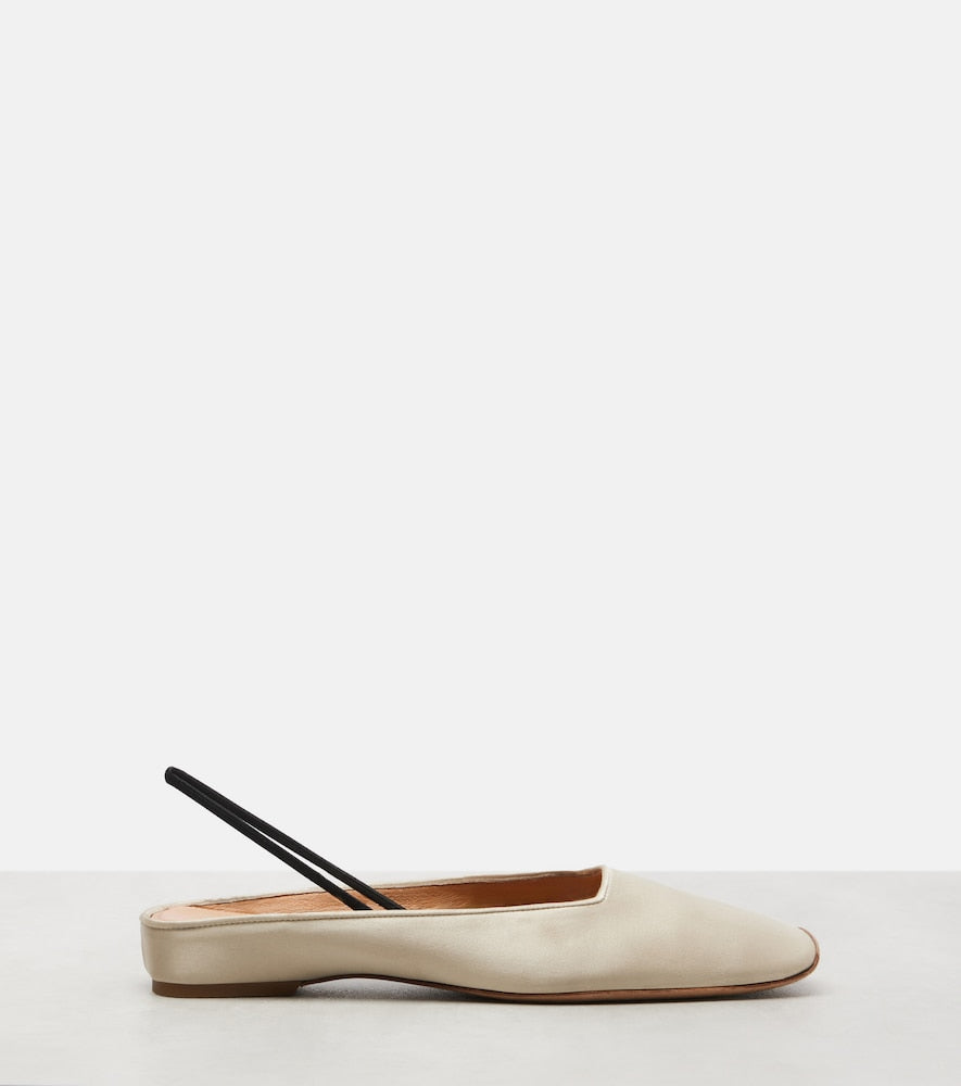 Calvin Klein Collection Kate leather slingback flats (White) - Ballerina Flats