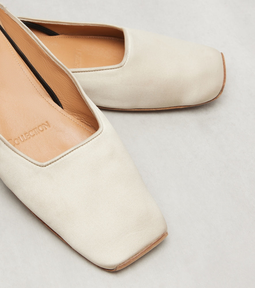 Calvin Klein Collection Kate leather slingback flats (White) - Ballerina Flats