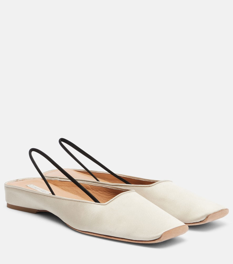 Calvin Klein Collection Kate leather slingback flats (White) - Ballerina Flats