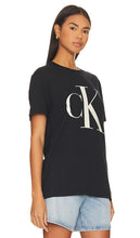 Calvin Klein Monogram Logo Tee in Black