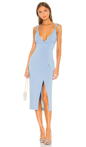 Camila Coelho Aaliyah Midi Dress in Blue - Camila Coelho - Robe mi-longue Aaliyah en bleu - Camila Coelho Aaliyah 蓝色中长连衣裙 - Camila Coelho Aaliyah Midikleid in Blau - Camila Coelho Aaliyah 미디 드레스 - Abito midi Camila Coelho Aaliyah in blu