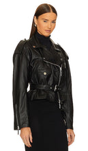Camila Coelho Ambrosia Leather Moto Jacket in Black
