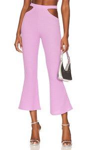 Camila Coelho Arya Cut Out Pants in Lavender - Camila Coelho Pantalon découpé Arya en lavande - Camila Coelho Arya 薰衣草色剪裁长裤 - Camila Coelho Arya Cut-Out-Hose in Lavendel - Camila Coelho Arya 컷아웃 팬츠 - Pantaloni ritagliati Camila Coelho Arya in lavanda