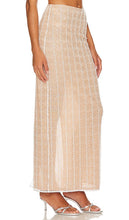 Camila Coelho Carlton Maxi Column Skirt in Nude