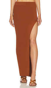 Camila Coelho Delaine Maxi Skirt in Brown - Camila Coelho Jupe longue Delaine en marron - Camila Coelho Delaine 棕色长裙 - Camila Coelho Delaine Maxirock in Braun - Camila Coelho Delaine 맥시 스커트 브라운 색상 - Gonna lunga Camila Coelho Delaine in marrone