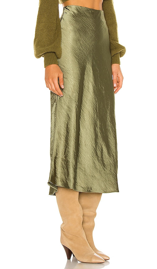 Camila Coelho Gysele Midi Skirt in Green
